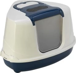 Moderna Flip Hoekkattenbak - Donkerblauw/Wit - 56 X 45 X 39 Cm -Katten Hondenbenodigdheden Winkel 1200x1152 6