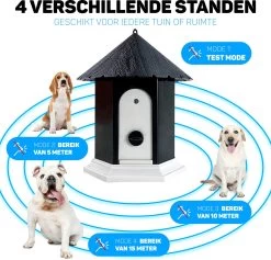 Vulpes Pets® Anti Blaf Apparaat Pro - Anti Blafband Voor Alle Honden - Luxe Hondentrainer - Diervriendelijk & Zonder Schok - Inclusief 9V Batterij - Waterbestendig - Ophangbaar - Instelbare Ultrasone Niveauregeling - 4 Standen -Katten Hondenbenodigdheden Winkel 1200x1153 2