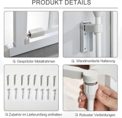 PawHut Afschermhek Voor Honden Veiligheidshek Hondenhek 3 Elementen Kunststof Wit D06-100V01 20 PawHut Afschermhek Voor Honden Veiligheidshek Hondenhek 3 Elementen Kunststof Wit D06-100V01 -Katten Hondenbenodigdheden Winkel 1200x1156 4