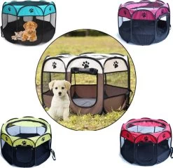 Opvouwbare Puppyren Bruin 90x90x60cm - Puppytent - Dogs&Co -Katten Hondenbenodigdheden Winkel 1200x1163 3