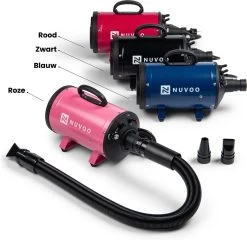 Nuvoo Professionele Hondenföhn / Waterblazer / Hondenborstel Met 3 Opzetstukken - Verstelbare Vermogen Tot 2200W - Warme / Koude Stand - Blauw -Katten Hondenbenodigdheden Winkel 1200x1164 4