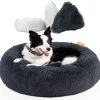 RK® Donut Hondenmand - Zacht Pluche Hondenmand - Hondenbed - 70cm - Hondenkussen - Kattenmand - Grijs Grey -Katten Hondenbenodigdheden Winkel 1200x1172 5
