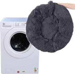 Springos Hondenmand | Superzacht En Luxe | Wasbaar | Donut | Fluffy | Hondenkussen | 50cm | Grijs -Katten Hondenbenodigdheden Winkel 1200x1184 4