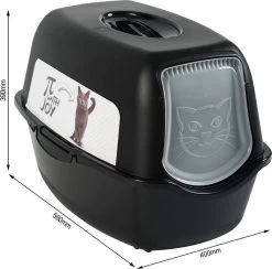 Rotho Kattenbak Bailey Zwart 7 Rotho Kattenbak Bailey Zwart -Katten Hondenbenodigdheden Winkel 1200x1186 10