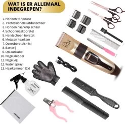 BeautyFit - 16-delig Hondentondeuse Set - Professionele Honden Trimset - Dieren Tondeuse Voor Dikke Vacht - Meest Complete Set - Inclusief 4 Opzetkammen - Hondenschaar - Mist Verstuiver - Handschoen Borstel - Nagelknipper -Katten Hondenbenodigdheden Winkel 1200x1187 1