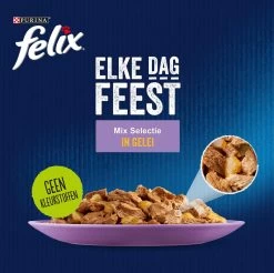 Felix Elke Dag Feest Mix Selectie In Gelei - Katten Natvoer - 80 X 85g -Katten Hondenbenodigdheden Winkel 1200x1193 8