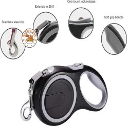 Stevige Hondenriem – 8 Meter – Swifth – Grijs – Comfort Grip – One-Touch Lock Release 7 Stevige Hondenriem – 8 Meter – Swifth – Grijs – Comfort Grip – One-Touch Lock Release -Katten Hondenbenodigdheden Winkel 1200x1195 6