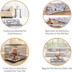 Nobleza Benchkussen - Dierenkussen - Hondenkussen - Kattenkussen - Benchmat - Dierenmat - Hondenmat - Kattenmat - Grijs - Maat S -Katten Hondenbenodigdheden Winkel 1200x1197 17