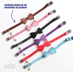 Kattenhalsband Velvet Met Strik | Halsband Kat | Kattenband Velours | Kattenbandje Velvet Met Strik, Veiligheidssluiting En Belletje In Roze -Katten Hondenbenodigdheden Winkel 1200x1197 24