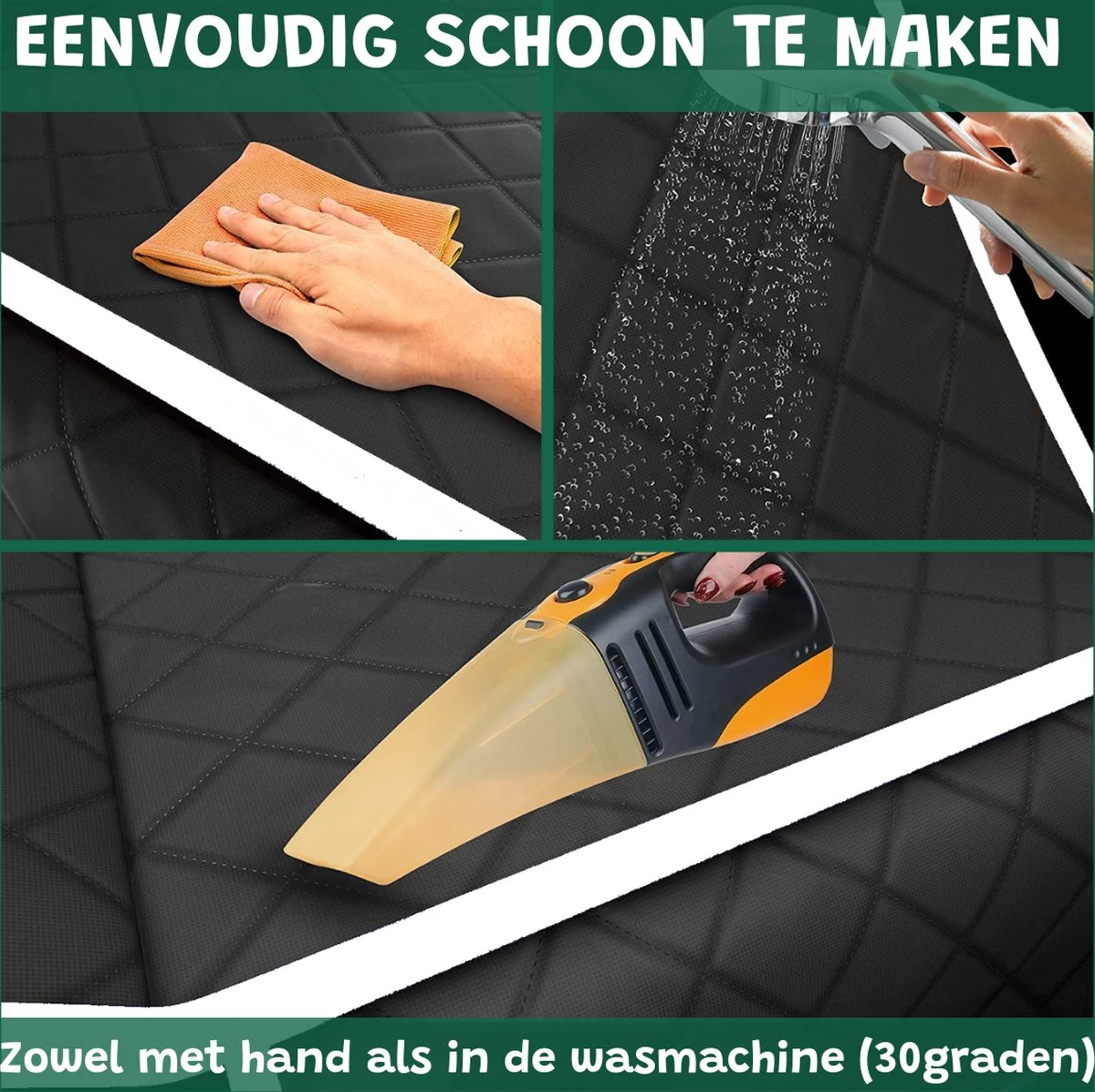 Hondendeken Auto - Kofferbak Beschermhoes Hond - Hondendeken Auto Kofferbak - Zwart/wit 5 Hondendeken Auto - Kofferbak Beschermhoes Hond - Hondendeken Auto Kofferbak - Zwart/wit - Afbeelding 3