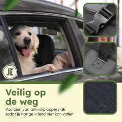 J.E Hondendeken Auto - Beschermhoes Achterbank - Hondendeken Auto Achterbank - Autodeken Hond - 147 X 137 Cm -Katten Hondenbenodigdheden Winkel 1200x1199 4