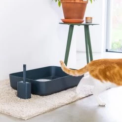 Hoopo® Poh Kattenbak Grijs - Open Kattenbak - Design Kattenbak - Kattenbakschep - 50x37.5x12.7 Cm - Grote Kattenbak -Katten Hondenbenodigdheden Winkel 1200x1200 1026