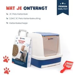 JC Pets Premium Kattenbak Systeem - Inclusief 2.5KG / 4L Kattenbakvulling - Zelfreinigend -Katten Hondenbenodigdheden Winkel 1200x1200 1045