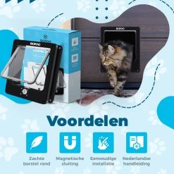 Skipoo Kattenluik Met Tunnel - Weerbestendig - Grote Kat - 4 Vergrendelingsstanden - Zwart -Katten Hondenbenodigdheden Winkel 1200x1200 1065