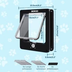 Skipoo Kattenluik Met Tunnel - Weerbestendig - Grote Kat - 4 Vergrendelingsstanden - Zwart -Katten Hondenbenodigdheden Winkel 1200x1200 1066