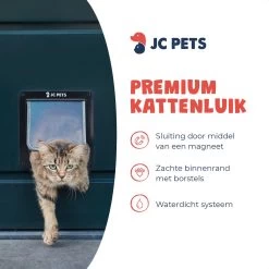 JC Pets Premium Kattenluik - Inclusief Tunnel - 4 Vergrendelingsstanden - Zwart - 20 X 19 X 5.5 Cm - Waterdicht -Katten Hondenbenodigdheden Winkel 1200x1200 1075