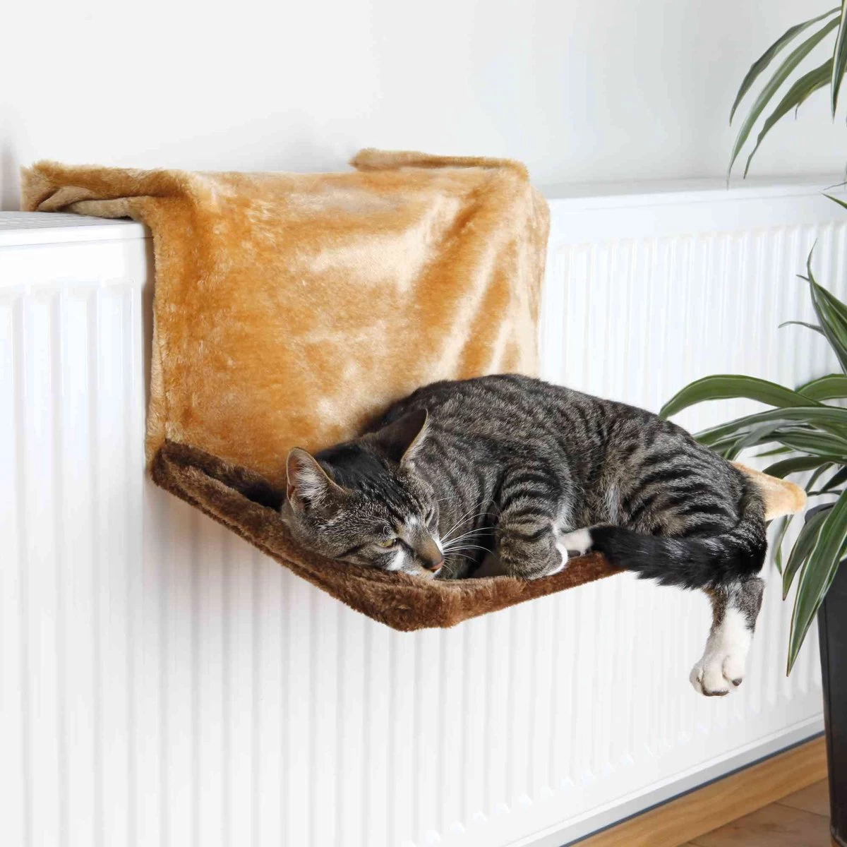 Trixie Katten Hangmat Voor De Radiator Wolwit 5 Trixie Katten Hangmat Voor De Radiator Wolwit - Afbeelding 3