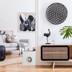 Relaxdays Kattenbak Ombouw - Met Zitkussen - Kattenhuis Wit - Kattenmeubel - Kattenkast -Katten Hondenbenodigdheden Winkel 1200x1200 1143