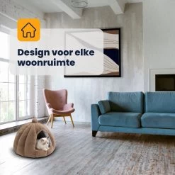 MIRO Katten Huis - Kattenhuizen - Kattenhok - Kattenmand - Dierenhuis - Extra Zacht - Bruin -Katten Hondenbenodigdheden Winkel 1200x1200 1146