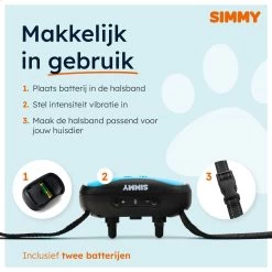 Simmy Anti Blafband - Diervriendelijke Opvoedingshalsband - Zwart En Blauw - Diervriendelijk - Zonder Schok - Anti Blaf Band Voor Grote En Kleine Honden 13 Simmy Anti Blafband - Diervriendelijke Opvoedingshalsband - Zwart En Blauw - Diervriendelijk - Zonder Schok - Anti Blaf Band Voor Grote En Kleine Honden -Katten Hondenbenodigdheden Winkel 1200x1200 139