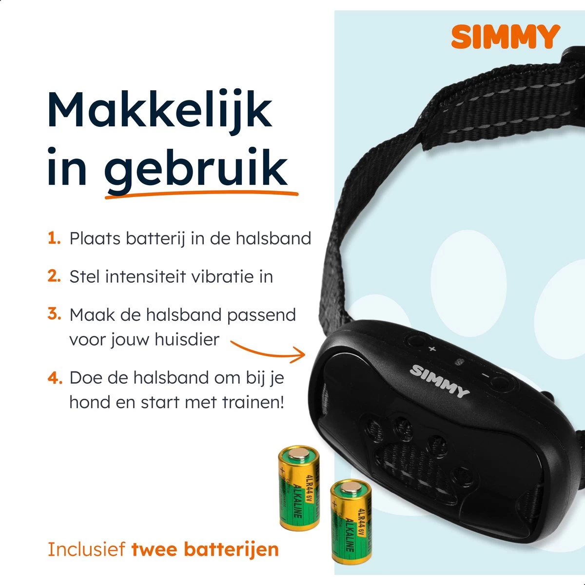 Simmy Anti Blafband - Diervriendelijke Opvoedingshalsband - Zwart En Blauw - Diervriendelijk - Zonder Schok - Anti Blaf Band Voor Grote En Kleine Honden 8 Simmy Anti Blafband - Diervriendelijke Opvoedingshalsband - Zwart En Blauw - Diervriendelijk - Zonder Schok - Anti Blaf Band Voor Grote En Kleine Honden - Afbeelding 6