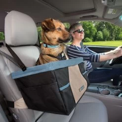 Kurgo Rover Booster Seat - Verhoogde Autostoel Met Eenvoudige Bevestiging Voor Kleine Honden Tot 13kg - Zwart/Blauw 30x40x20cm -Katten Hondenbenodigdheden Winkel 1200x1200 210