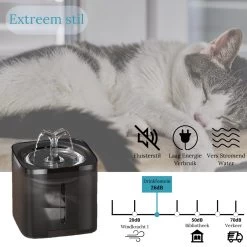 Petlovers - Drinkfontein Kat - Waterfontein Kat - Drinkfontein - Kattenfontein - Fluisterstil - Inclusief 3 GRATIS Filters -Katten Hondenbenodigdheden Winkel 1200x1200 219