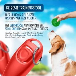 VEDIC® - Luxe Clicker Met Fluit - Clickertraining - Rood - Bevestigingsring - Fluit - Hondentraining -Katten Hondenbenodigdheden Winkel 1200x1200 252