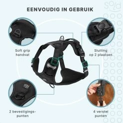 Hondentuigje - Anti-Trek Tuig - Hondenharnas - Y Tuig Hond - Reflecterend - Zwart - Maat XL -Katten Hondenbenodigdheden Winkel 1200x1200 261