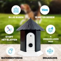 Vulpes Pets® Anti Blaf Apparaat Pro - Anti Blafband Voor Alle Honden - Luxe Hondentrainer - Diervriendelijk & Zonder Schok - Inclusief 9V Batterij - Waterbestendig - Ophangbaar - Instelbare Ultrasone Niveauregeling - 4 Standen -Katten Hondenbenodigdheden Winkel 1200x1200 271