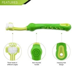 Merkloos Tandenborstel - Voor Huisdieren - Honden - 3 Zijdig - Multi-Hoek - Schoonmaken - Tanden - Slechte Adem - Tandsteen - Tandenborstel - Gezondheid - Blauw -Katten Hondenbenodigdheden Winkel 1200x1200 278