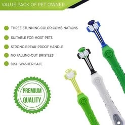 Merkloos Tandenborstel - Voor Huisdieren - Honden - 3 Zijdig - Multi-Hoek - Schoonmaken - Tanden - Slechte Adem - Tandsteen - Tandenborstel - Gezondheid - Blauw -Katten Hondenbenodigdheden Winkel 1200x1200 279