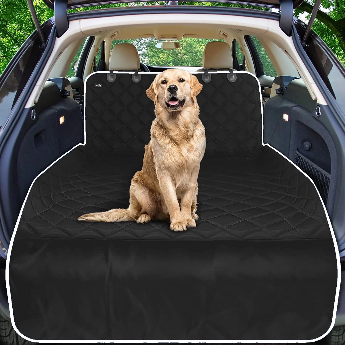 Hondendeken Auto - Kofferbak Beschermhoes Hond - Hondendeken Auto Kofferbak - Zwart/wit 3 Hondendeken Auto - Kofferbak Beschermhoes Hond - Hondendeken Auto Kofferbak - Zwart/wit