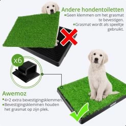 AWEMOZ Hondentoilet Kunstgras - Met 2 Matten En Opvangbak - 64x52x7,5cm - Puppy Pads - Zindelijkheidstraining Hond - Training Pads - Indoor / Outdoor Honden Toilet -Katten Hondenbenodigdheden Winkel 1200x1200 327