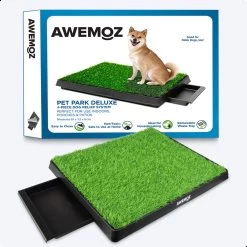 AWEMOZ Hondentoilet Kunstgras - Met 2 Matten En Opvangbak - 64x52x7,5cm - Puppy Pads - Zindelijkheidstraining Hond - Training Pads - Indoor / Outdoor Honden Toilet -Katten Hondenbenodigdheden Winkel 1200x1200 330