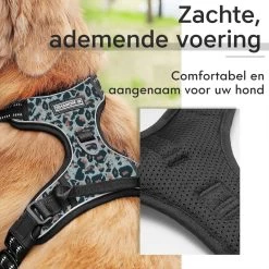 Antitrek Hondentuigje - Middelgrote Honden - Luipaard - Maat M - Borstring - Reflecterend -Katten Hondenbenodigdheden Winkel 1200x1200 364