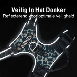 Antitrek Hondentuigje - Middelgrote Honden - Luipaard - Maat M - Borstring - Reflecterend -Katten Hondenbenodigdheden Winkel 1200x1200 366