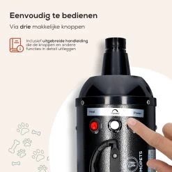 MiMOPETS® Hondenföhn Met 4 Opzetstukken – Waterblazer Voor Honden Met Geluiddemper -Hondendroger - Zwart -Katten Hondenbenodigdheden Winkel 1200x1200 466