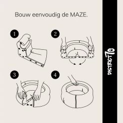 District 70 MAZE 3-in-1 Opvouwbare Kartonnen Kattenmand - Inclusief Catnip Balletje - Voor Slapen, Spelen En Krabben! -Katten Hondenbenodigdheden Winkel 1200x1200 700