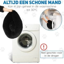 Pawzle Hondenmand - Donut Hondenkussen - Kattenmand - Bed Voor Honden & Katten - Wasbaar - 60cm - Zwart -Katten Hondenbenodigdheden Winkel 1200x1200 735