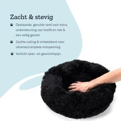 All 4 Pets Supply® Hondenmand Donut - Maat M - Geschikt Voor Honden Tot 50 Cm - Hondenkussen - Zwart -Katten Hondenbenodigdheden Winkel 1200x1200 742