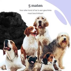 All 4 Pets Supply® Hondenmand Donut - Maat M - Geschikt Voor Honden Tot 50 Cm - Hondenkussen - Zwart -Katten Hondenbenodigdheden Winkel 1200x1200 746