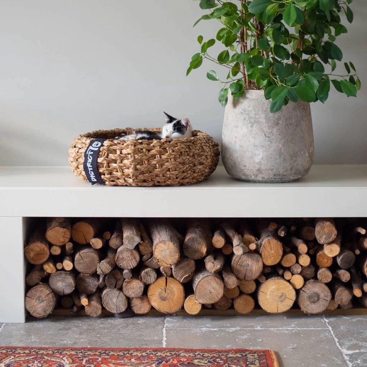 District 70 COCOON - Luxe Hondenmand Van Duurzaam Hoogwaardig Riet Met Zacht Kussen - Maten S/M/L - Large 6 District 70 COCOON - Luxe Hondenmand Van Duurzaam Hoogwaardig Riet Met Zacht Kussen - Maten S/M/L - Large - Afbeelding 4