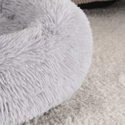 Donut Hondenmand - Zacht Pluche Hondenmanden - Antislip - Fluffy En Rond Donutmand - 100cm - Lichtgrijs -Katten Hondenbenodigdheden Winkel 1200x1200 763