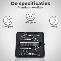 VoordeelShop 7-Delige Huisdier Knipset Met Etui - Trimmen Hond - Honden Schaar - Effileerschaar Hond - Huisdier Trimmer - Huisdier Knippen - Knipschaar Haar - Haar Schaar - Kapper - Kapperset - Scharenset -Katten Hondenbenodigdheden Winkel 1200x1200 8