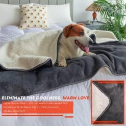 Hondendeken, Fleece, Waterdicht, Wasbaar, Hondenmat, Huisdier, Warme Zachte Deken Voor Hondendeken, Kattendeken, Deken Voor Katten En Honden, Waterdichte Deken Voor Bank, Bed, 150 X 127 Cm -Katten Hondenbenodigdheden Winkel 1200x1200 839