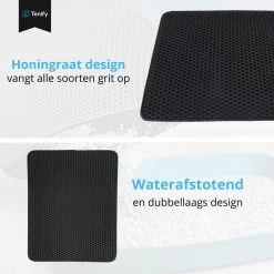 Tenify Kattenbakmat + Extra Kattenbak Schepje - 40 X 50 Cm - Waterdicht - Dubbele Laag - Honingraatstructuur - Uitloopmat - Mat -Katten Hondenbenodigdheden Winkel 1200x1200 852