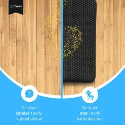 Tenify Kattenbakmat + Extra Kattenbak Schepje - 40 X 50 Cm - Waterdicht - Dubbele Laag - Honingraatstructuur - Uitloopmat - Mat -Katten Hondenbenodigdheden Winkel 1200x1200 858