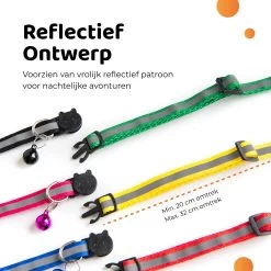 ACE Pets Reflecterende Kattenhalsband Met Veiligheidssluiting – Halsband Kat & Kitten - Met Adreskoker - Kittenhalsband & Kattenbandje Met Belletje - Zwart -Katten Hondenbenodigdheden Winkel 1200x1200 935