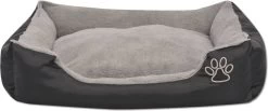 VidaXL Hondenbed Met Gewatteerd Kussen Maat S Zwart -Katten Hondenbenodigdheden Winkel 1200x502